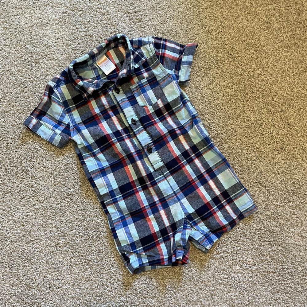 GYMBOREE 6-12M Plaid Romper
